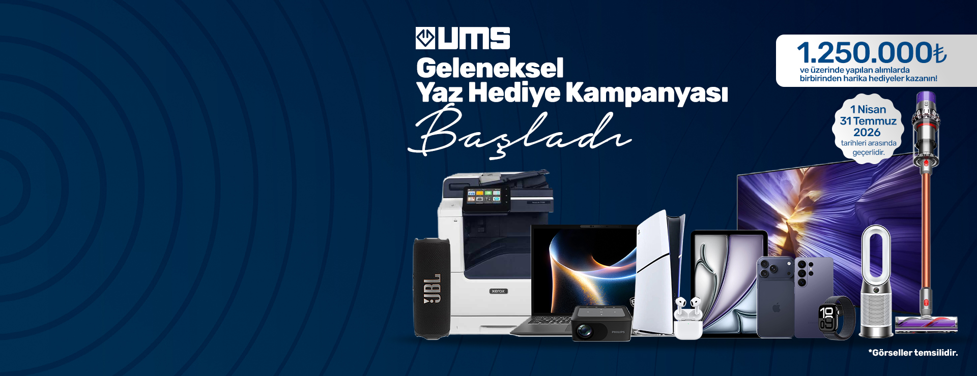 Hediye kampanyası için hazırlanmış ürün görselleri